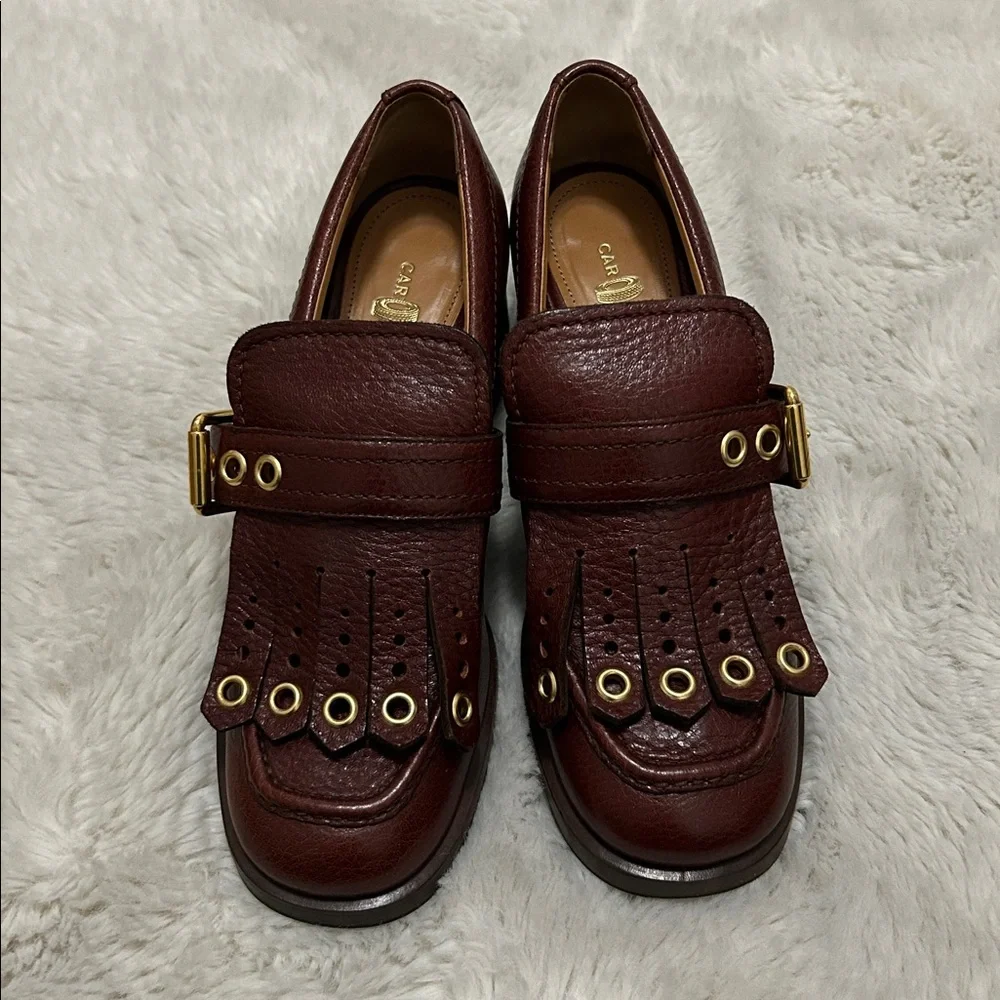 The Original Car Shoe Calzature Donna Cordovan Leather Heeled Loafer